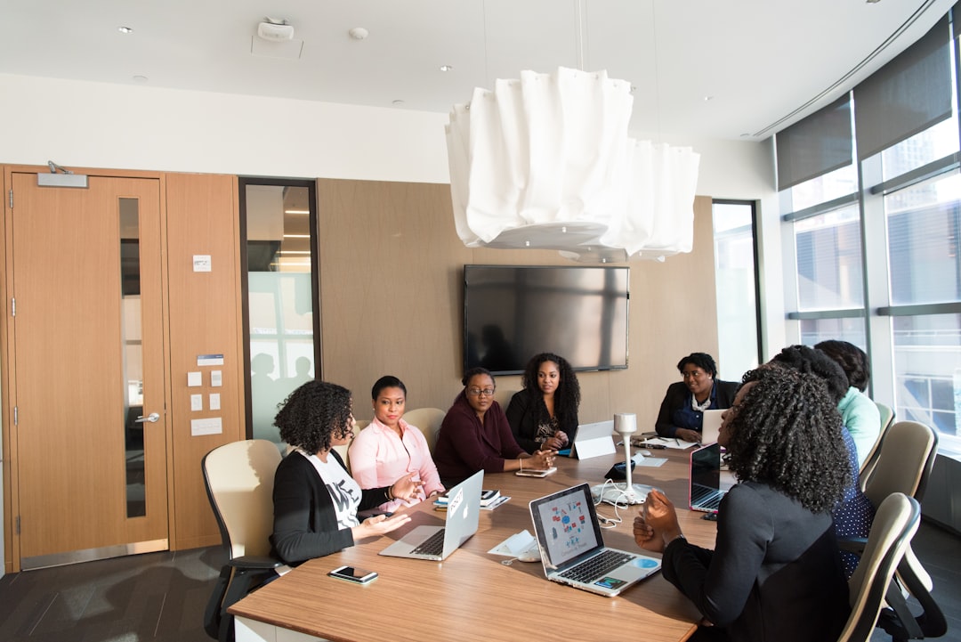 Black professionals meeting together for civic engagement