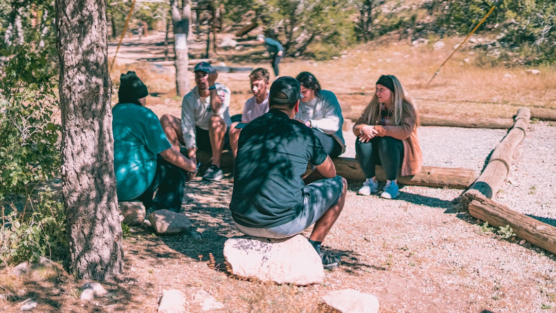 Community members gathered outdoors