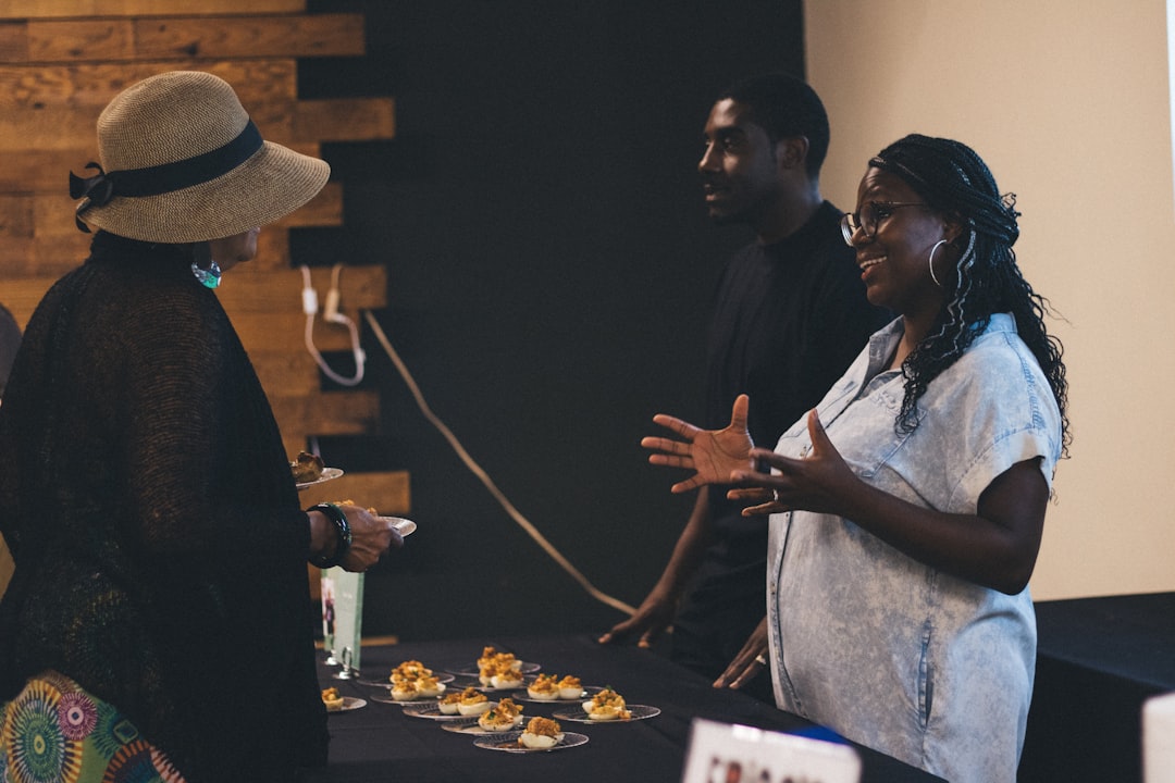 Black professionals gathered at a community event